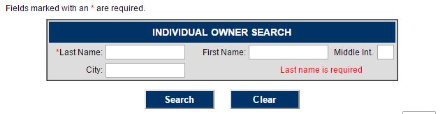 State unclaimed property search form