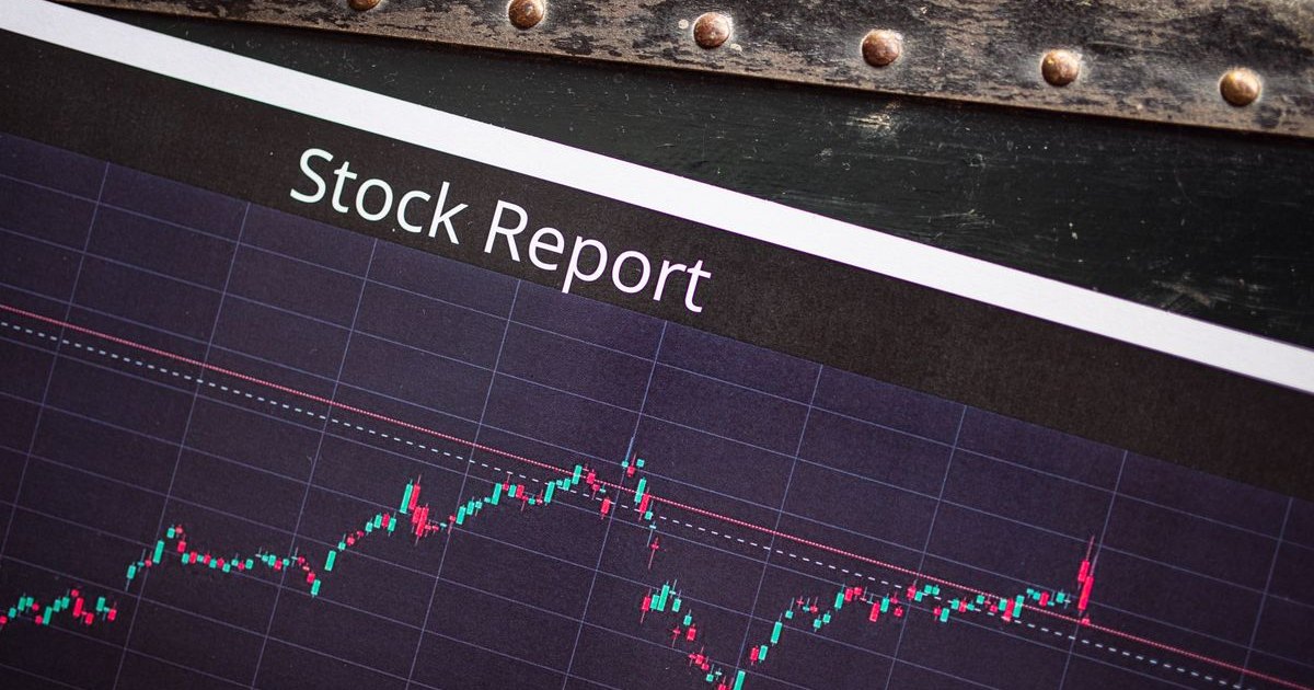 A stock report on a screen