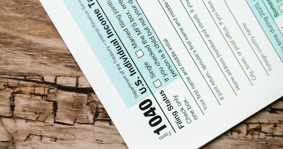 A tax form ready for an accountant